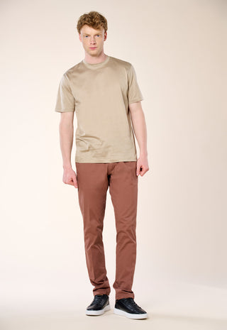 T-Shirt in Filo di Scozia|Colore:Taupe