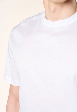 T-Shirt in Filo di Scozia|Colore:Optical white