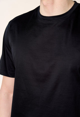 T-Shirt in Filo di Scozia|Colore:Nero