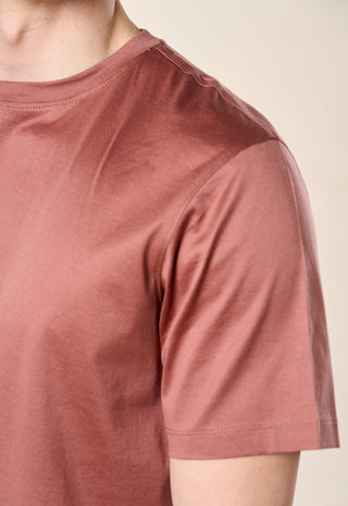 T-Shirt in Filo di Scozia|Colore:Mattone