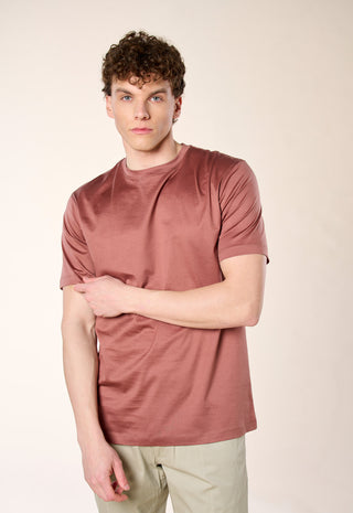 T-Shirt in Filo di Scozia|Colore:Mattone