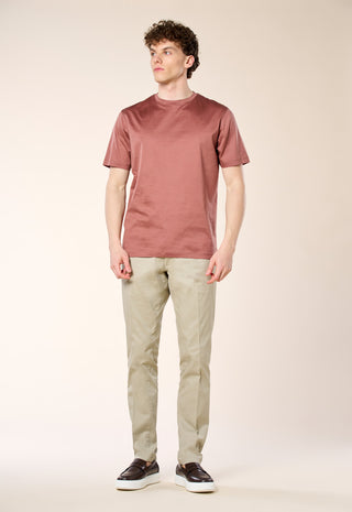 T-Shirt in Filo di Scozia|Colore:Mattone