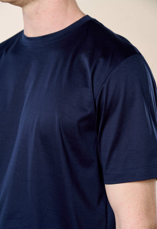 T-Shirt in Filo di Scozia|Colore:Blu