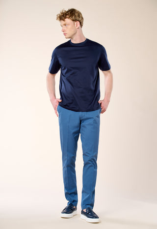 T-Shirt in Filo di Scozia|Colore:Blu