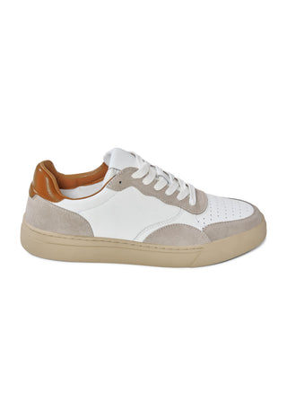 Sneaker Urban-Chic in Pelle e Suede|Colore:White/gray/brown