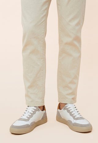 Sneaker Urban-Chic in Pelle e Suede|Colore:White/gray/brown