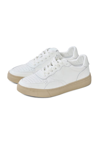 Sneaker Uomo Low Top Punta Traforata e Suede|Colore:White