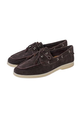 Scarpa da Barca in Camoscio|Colore:Coffee