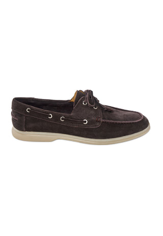 Scarpa da Barca in Camoscio|Colore:Coffee