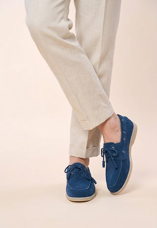 Scarpa da Barca in Camoscio|Colore:Navy