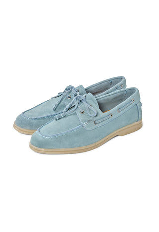 Scarpa da Barca in Camoscio|Colore:Light blu