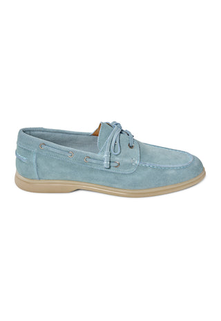 Scarpa da Barca in Camoscio|Colore:Light blu