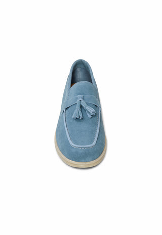 Mocassino Tassel Loafer in Camoscio|Colore:Light gray
