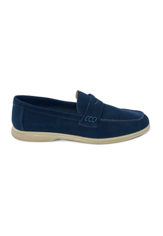 Mocassino Penny Loafer in Camoscio|Colore:Navy