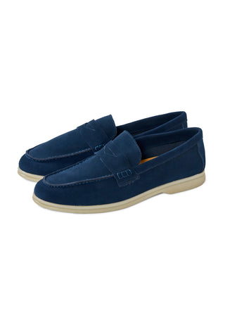 Mocassino Penny Loafer in Camoscio|Colore:Navy