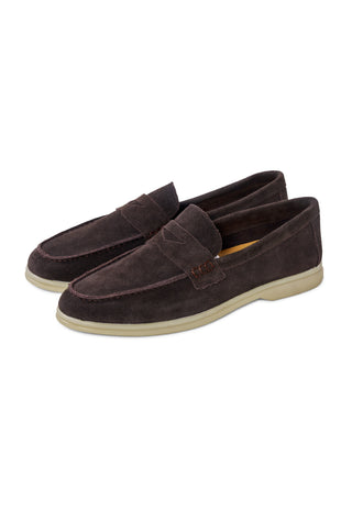 Mocassino Penny Loafer in Camoscio|Colore:Coffee