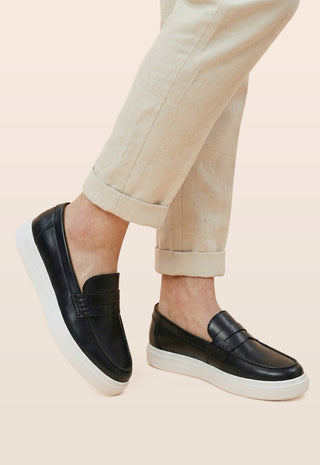 Mocassino Penny Hybrid in Pelle|Colore:Black