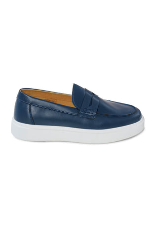 Mocassino Penny Hybrid in Pelle|Colore:Navy
