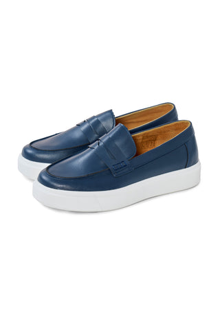 Mocassino Penny Hybrid in Pelle|Colore:Navy