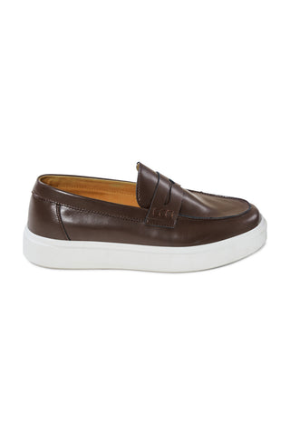 Mocassino Penny Hybrid in Pelle|Colore:Coffee