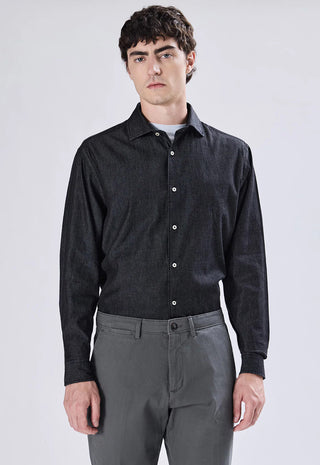 Camicia in Denim Regular Fit|Colore:Nero