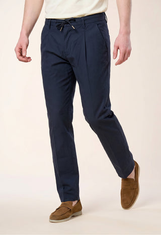 Pantalone Jogger-Chino con Coulisse|Colore:Blu