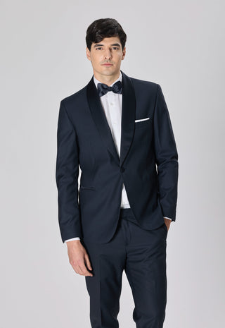 Smoking Classico Rever a Scialle|Colore:Blu