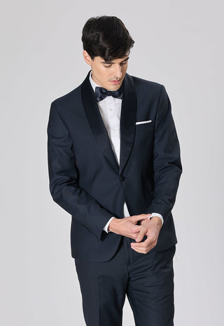 Smoking Classico Rever a Scialle|Colore:Blu