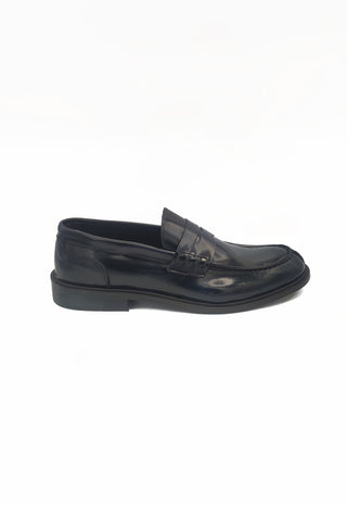 Mocassino Abrasivato in Pelle|Colore:Blu