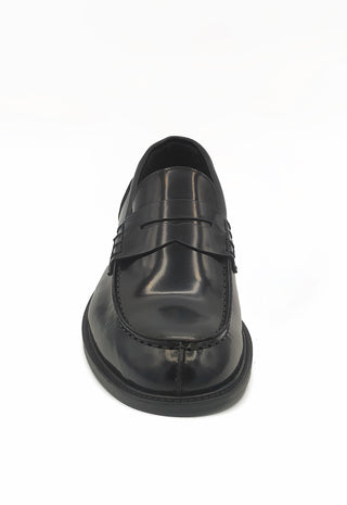 Mocassino Abrasivato in Pelle|Colore:Nero