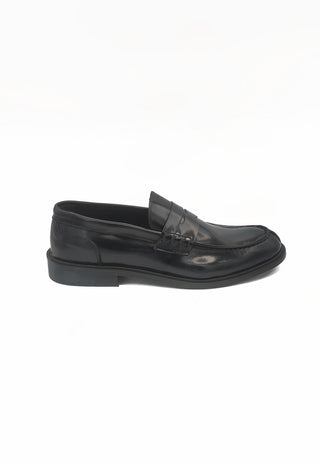 Mocassino Abrasivato in Pelle|Colore:Nero