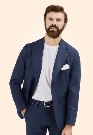 Giacca Tasche a Toppe Drop4|Colore:Blu navy