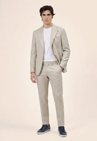 Giacca Due Bottoni Herringbone|Colore:Beige