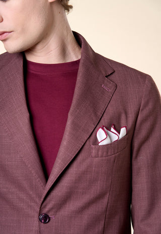 Giacca Decostruita in Misto Lino e Cotone|Colore:Bordeaux