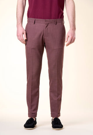 Pantalone Slim-Fit in Tessuto Strutturato|Colore:Cipolla