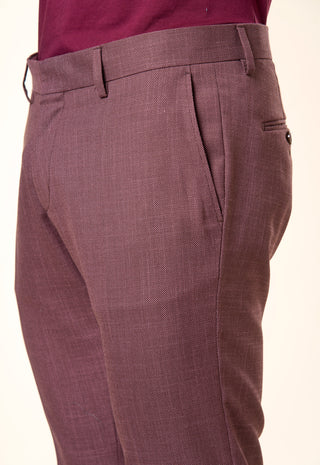 Pantalone Slim-Fit in Tessuto Strutturato|Colore:Cipolla