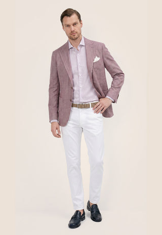 Giacca Due Bottoni Herringbone|Colore:Bordeaux