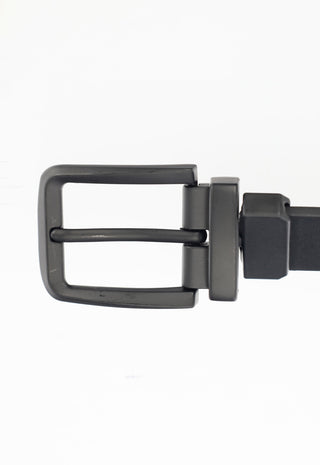 Cintura Reversibile Minimal con Fibbia Opaca|Colore:Green/black