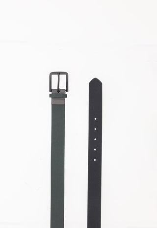 Cintura Reversibile con Texture Micro-Geometrica|Colore:Green/black