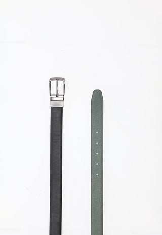 Cintura Reversibile Dual-Texture|Colore:Black/green