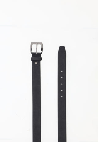 Cintura Saffiano Style con Fibbia Logata|Colore:Black