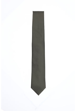 Cravatta Micro-Texture Verde Fango|Colore:Unico
