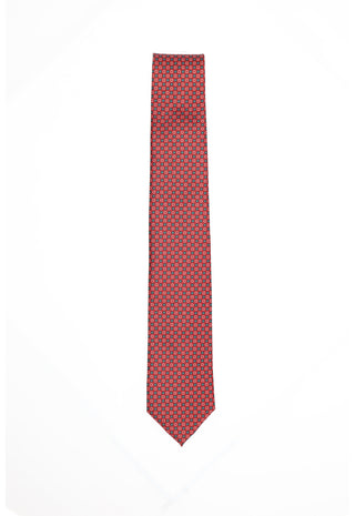 Cravatta Rossa Pattern Geometrico Concentrico|Colore:Fantasia