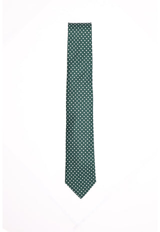 Cravatta Verde Bosco a Micro Motivo Geometrico|Colore:Fantasia