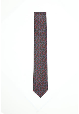 Cravatta Grigio Antracite a Micro Pattern Paisley|Colore:Fantasia