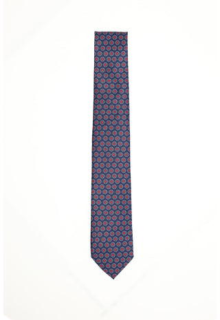 Cravatta Blu Navy a Micro Elementi Geometrici|Colore:Fantasia