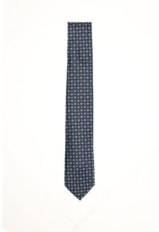 Cravatta Blu Navy a Micro Pattern Floreale|Colore:Fantasia