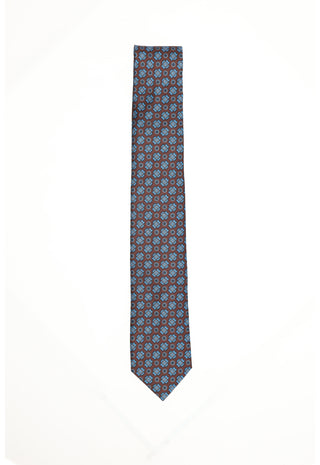 Cravatta Marrone Castagna a Pattern Geometrico|Colore:Fantasia