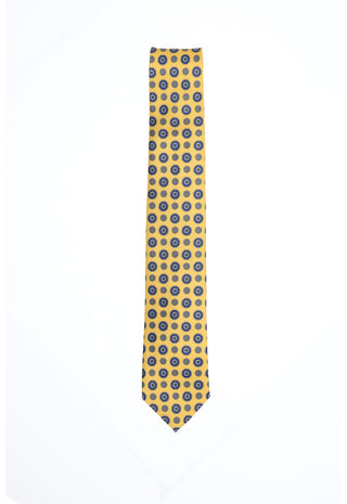 Cravatta Giallo Senape a Pattern Geometrico|Colore:Fantasia