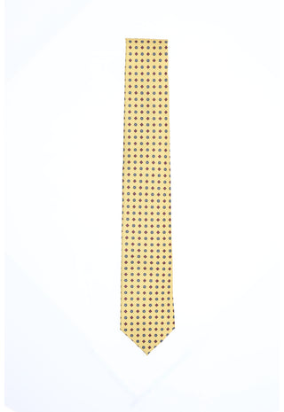 Cravatta Giallo Chiaro a Micro Pattern Geometrico |Colore:Fantasia